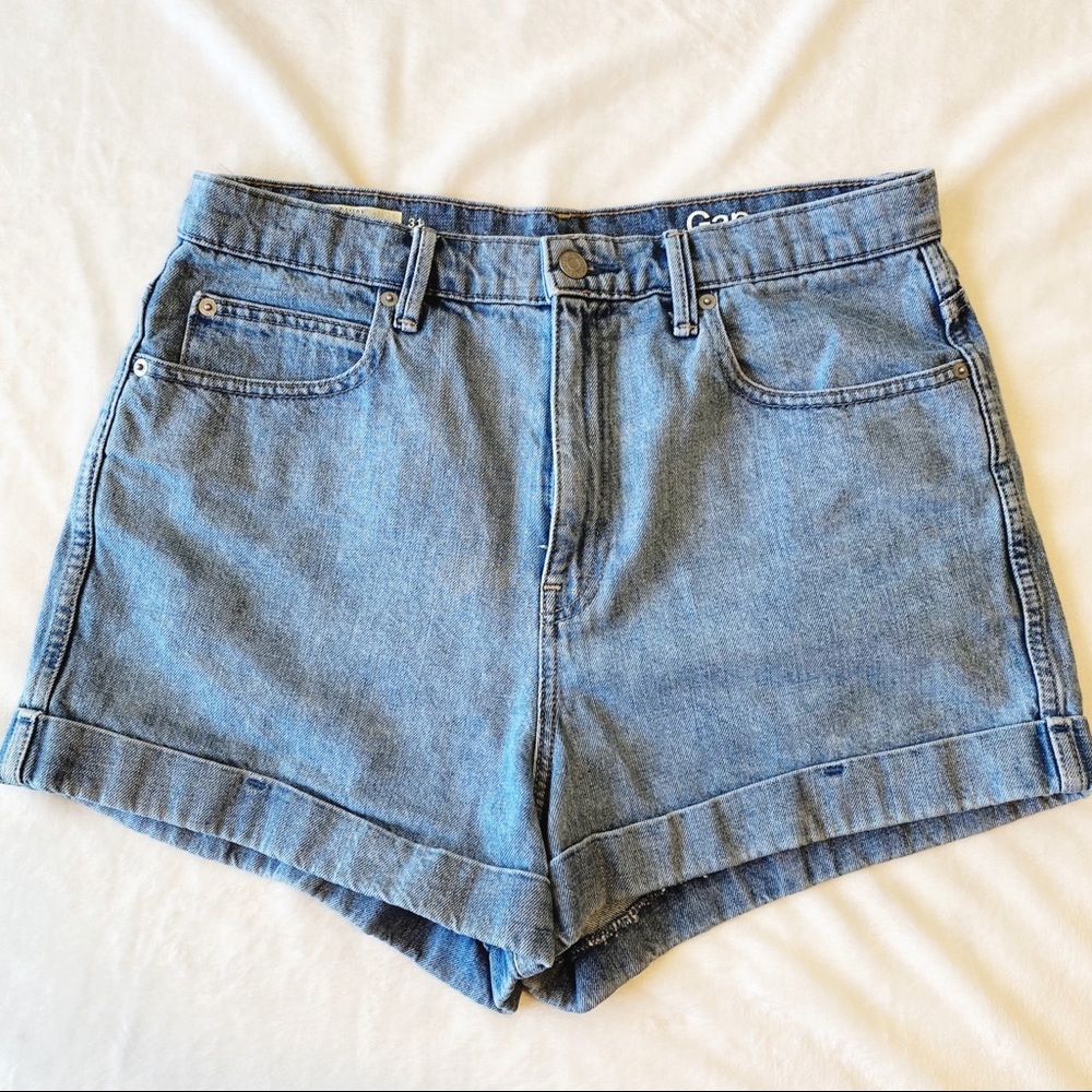 High Rise Gap Denim Shorts